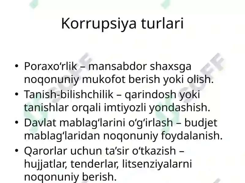 Korrupsiyaga qarshi kurashish 3