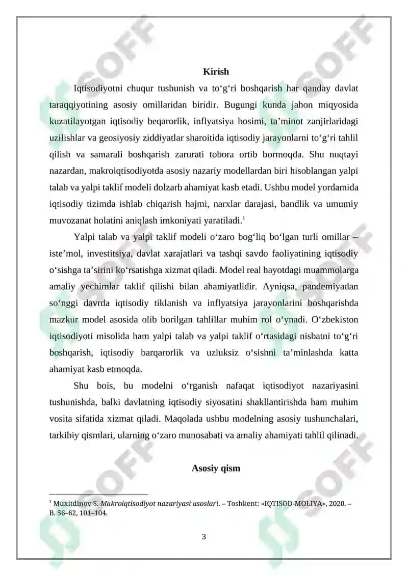 YALPI TALAB VA YALPI TAKLIF MODELI 3