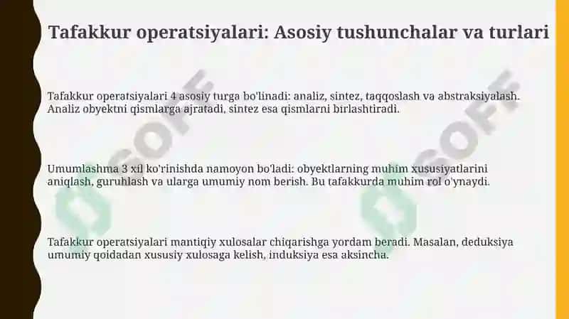 Tafakkur operatsiyalari 3