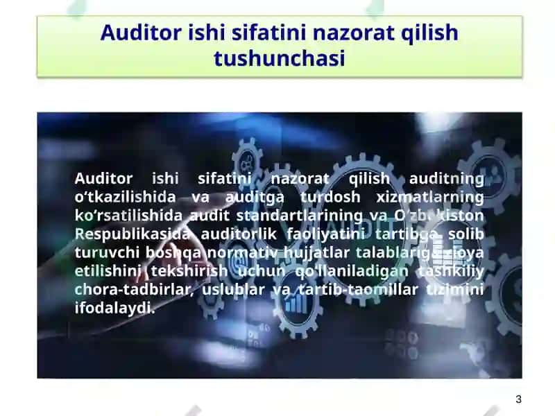 Auditorlik tekshiruvlari ish sifatini nazorat qilish yo’llari 3