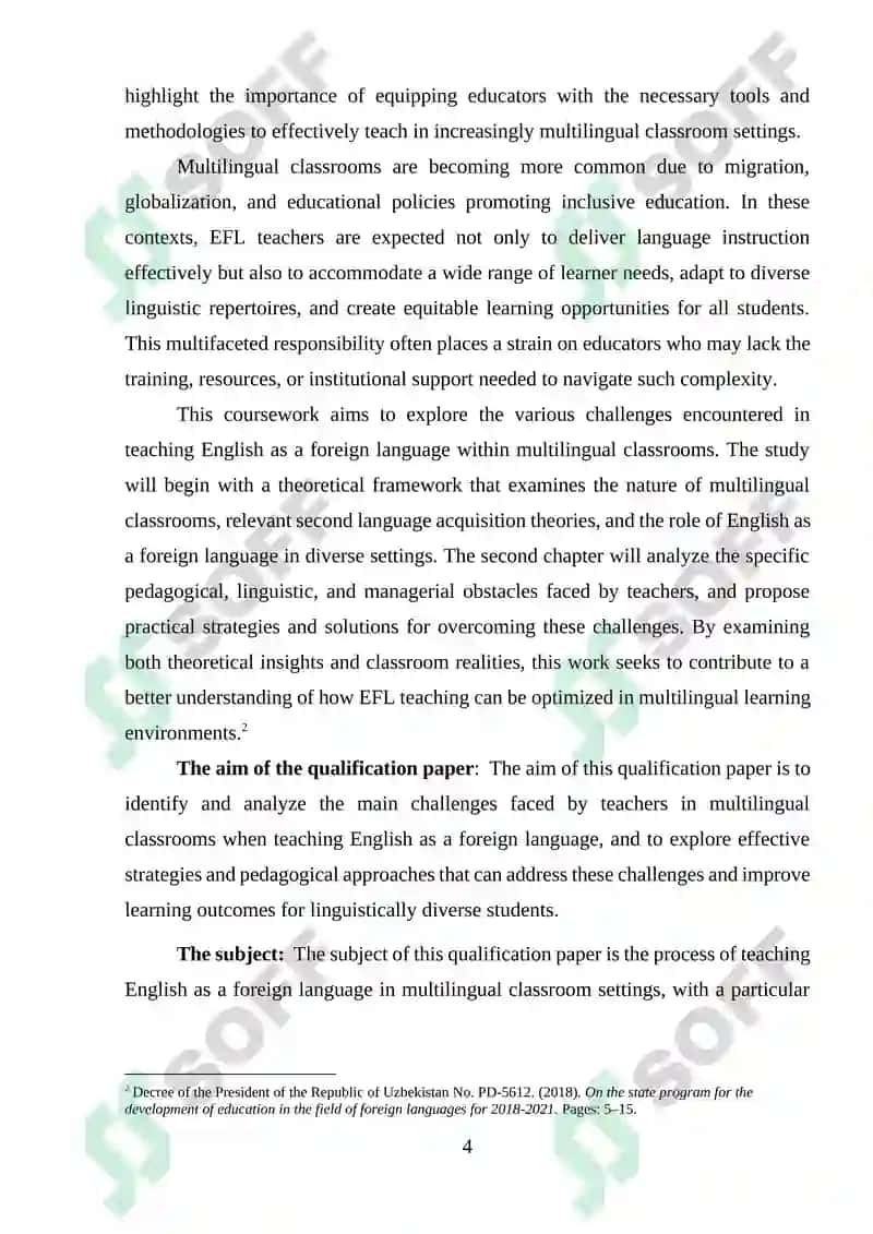 Challenges in Teaching English as a Foreign Language in Multilingual Classrooms 3