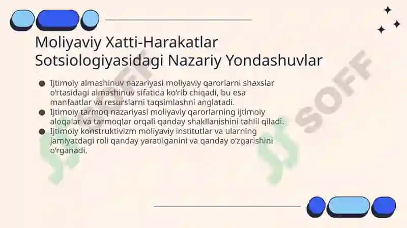 Pul VA MOLIYAVIY XATTI-HARAKATLAR SOTSIOLOGIYASI 3