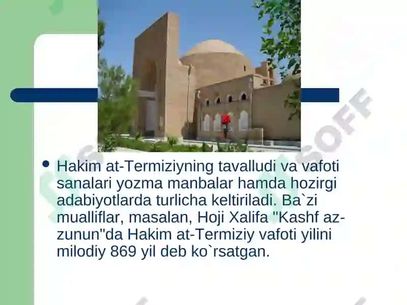Al-Hakim at-Termiziy hayoti va ijodi 3
