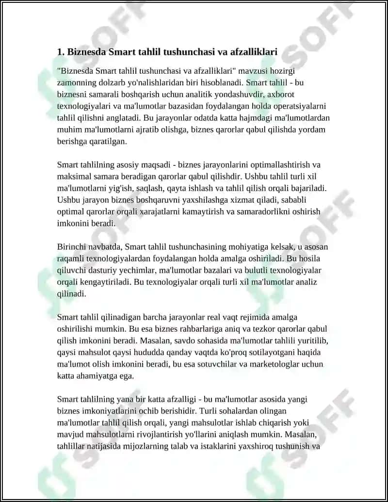 BIZNESDA SMART TAHLIL 3