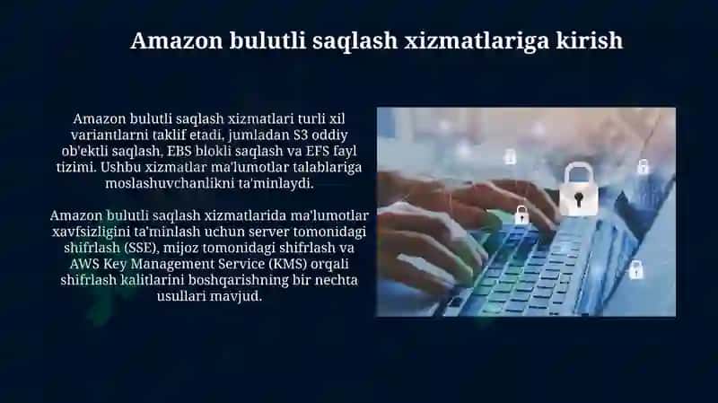 Amazon bulutli platformasida ma'lumotlarni saqlash 3