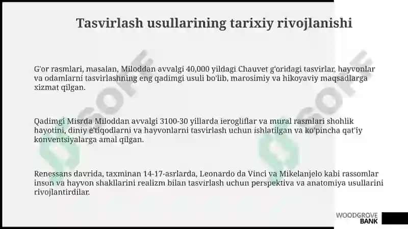 Tasvirlash usullarining tarixiy rivojlanishi 3