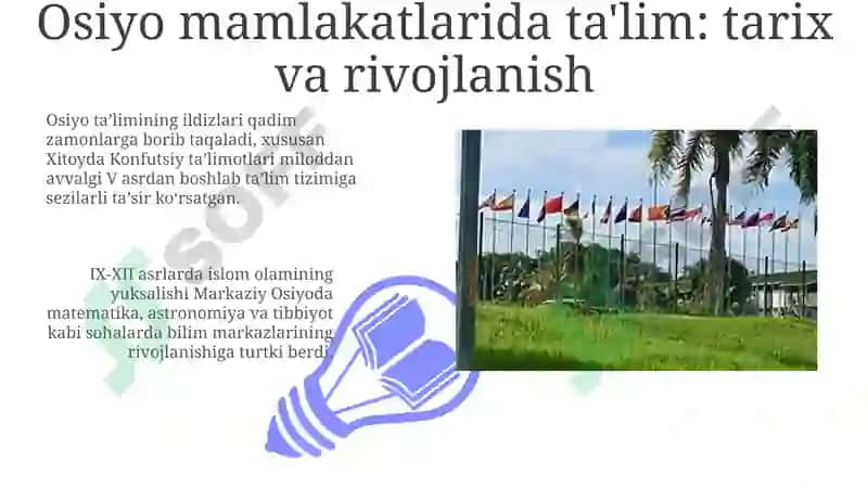Osiyo mamlakatlarida ta'lim 3