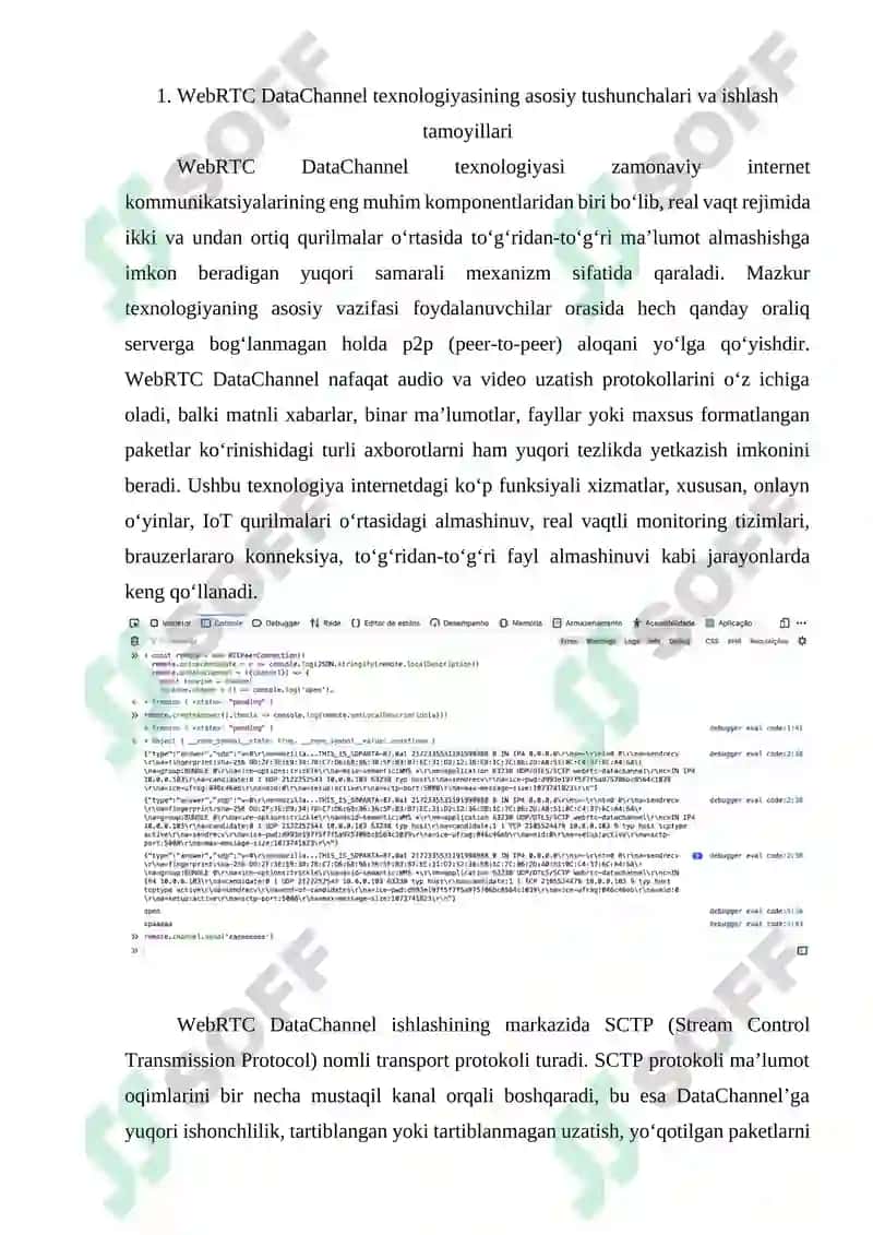 Pythonda WebRTC DataChannel Orqali Ma'lumot Almashish 3