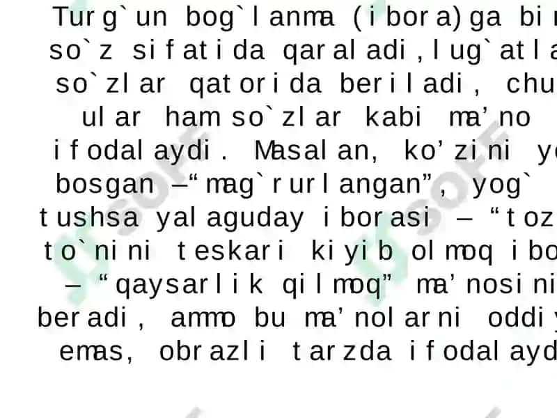 So`z birikmasi va turg`un bog`lanma 3