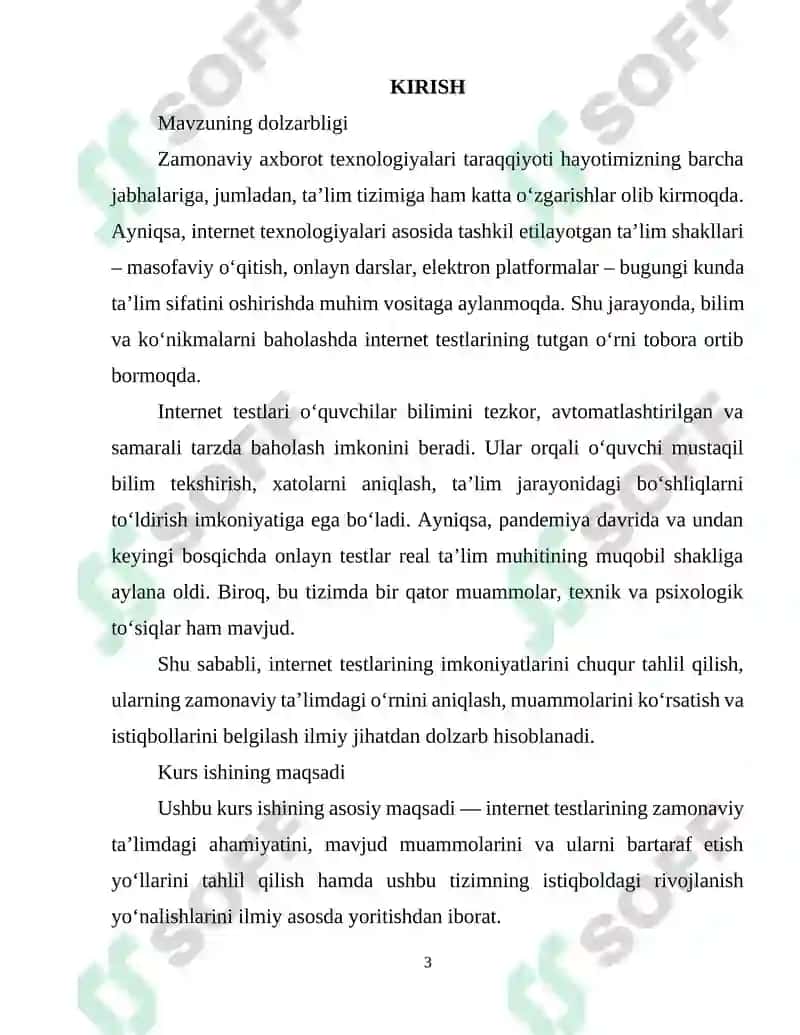 Internetdagi Testlar: Yangi Muammolari va Istiqbollari 3