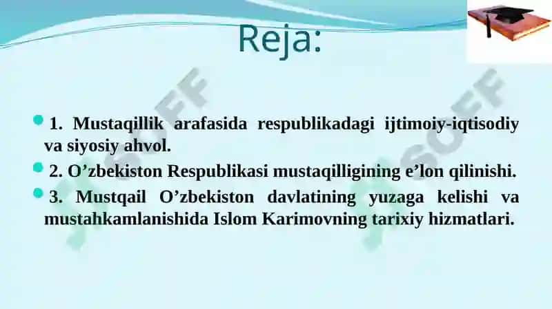 O'ZBEKISTON TANLAGAN MUSTAQIL RIVOJLANISH YO'LI VA UNING AHAMIYATI 3