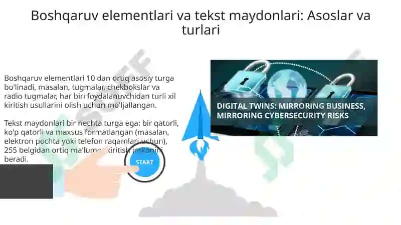 Boshqaruv Elementlari va Tekst Maydonlari 3