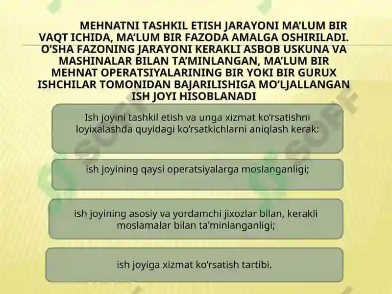 Mehnatni ta'shkil etish jarayoni 3