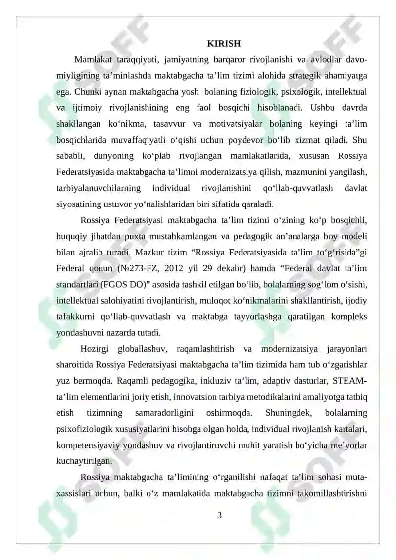 Rossiya Federatsiyasi Maktabgacha Ta'lim Tizimi 3