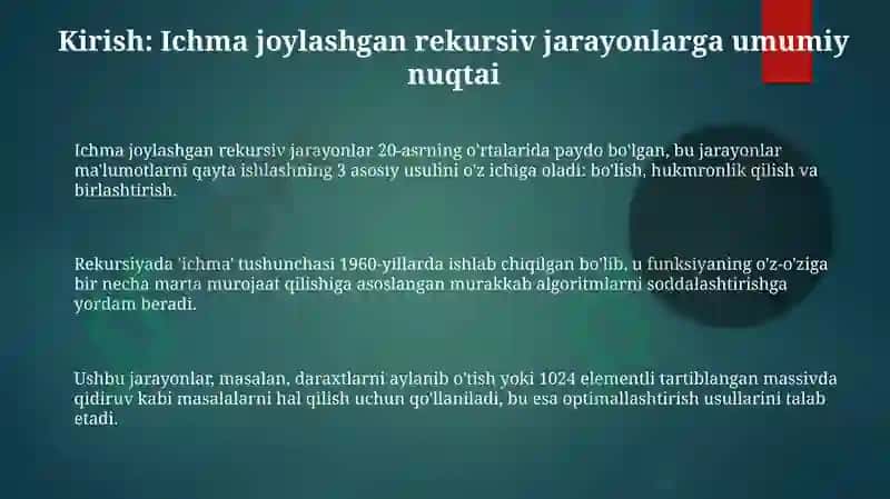 Ichma joylashgan rekursiv jarayonlar 3