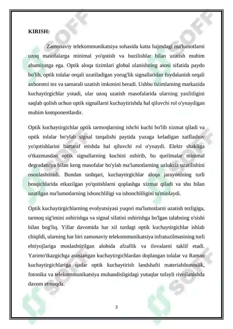 Optik aloqa tizimlari 3