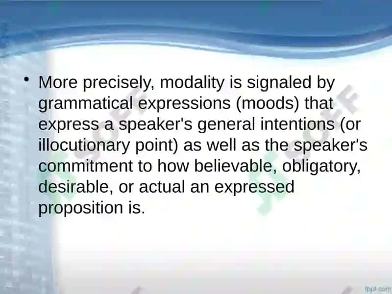 THE PROBLEM OF MODALITY IN ENGLISH 3