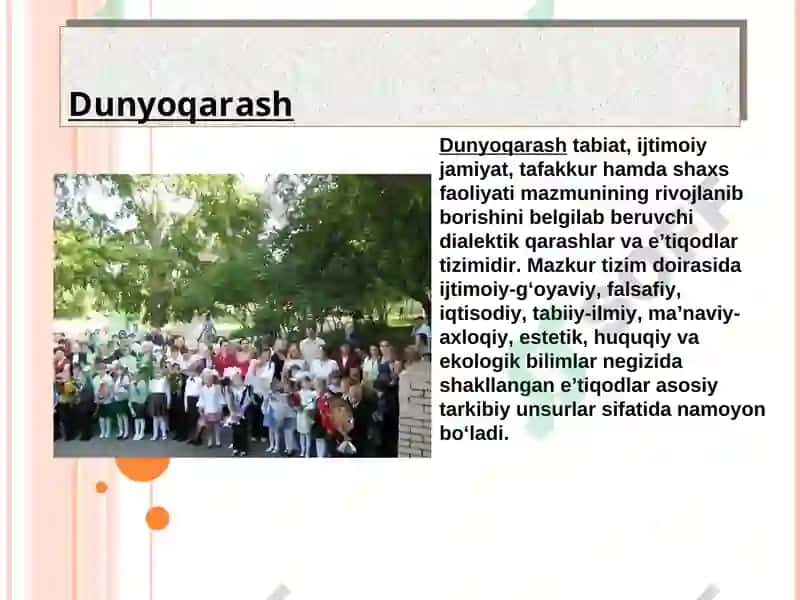 Dunyoqarash 3