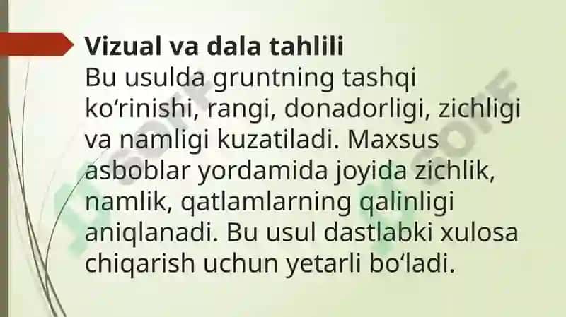 Aerodromlar gruntlarni tahlil qilish usullari 3
