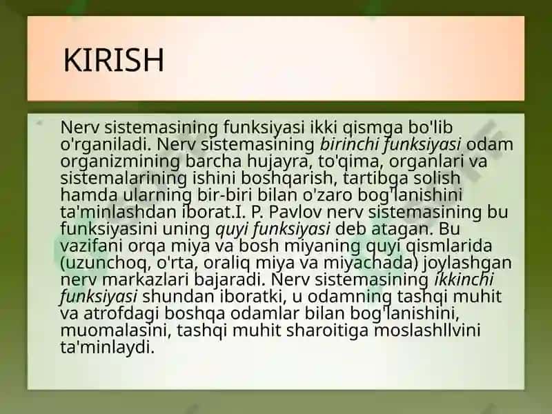 Yo'nalish refleksiya 3