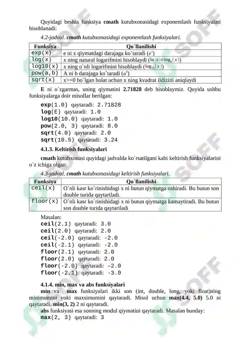 Matematik funksiyalar, simvollar 3