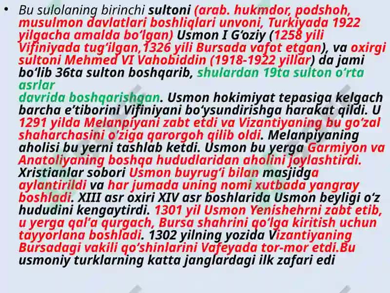 XI- XV asrlarda Turkiya Reja 3