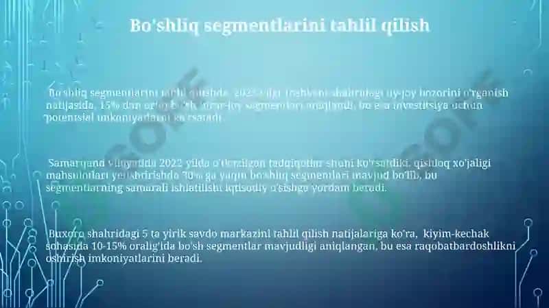 Bo'shliqlar va Segmentlarni Yechish Strategiyasi 3