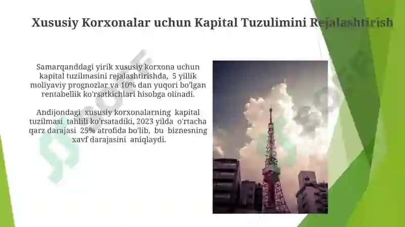 Xususiy kapital tarkibi va uning taxlili 3