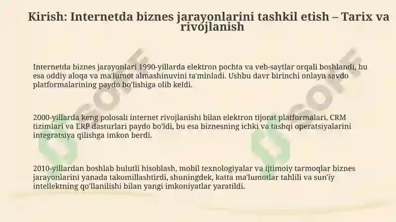 Internetda biznes jarayonlarini tashkil etish 3