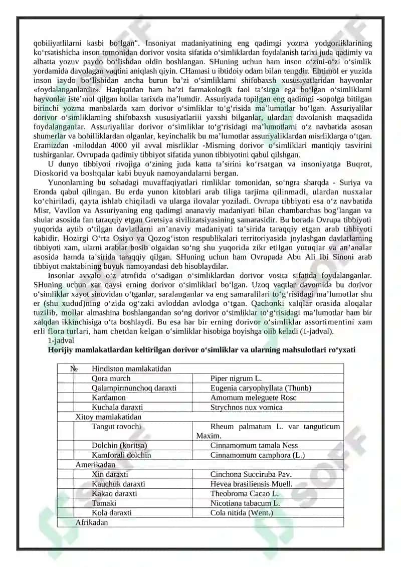 O‘zbekiston dorivor o‘simliklarining xom ashyo bazasi 3