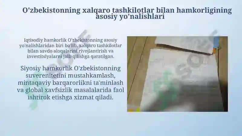 O'zbekistonning xalqaro tashkilotlar bilan hamkorligi 3