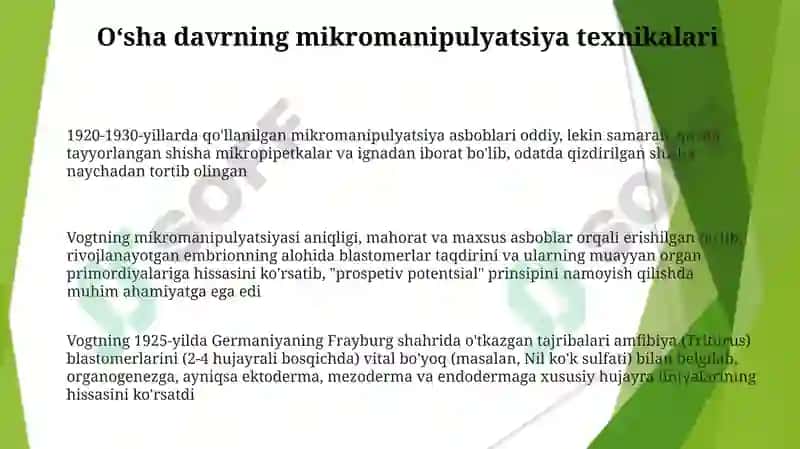 Vogtning Eksperimental Loyiha va Uslublari 3