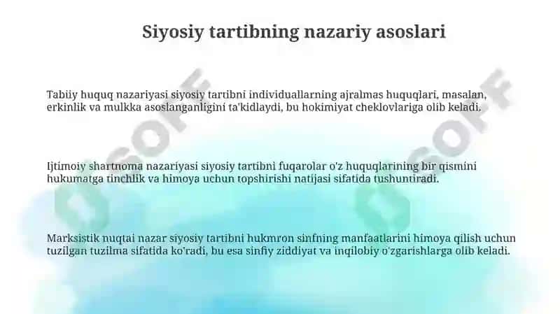 Siyosiy tartib 3