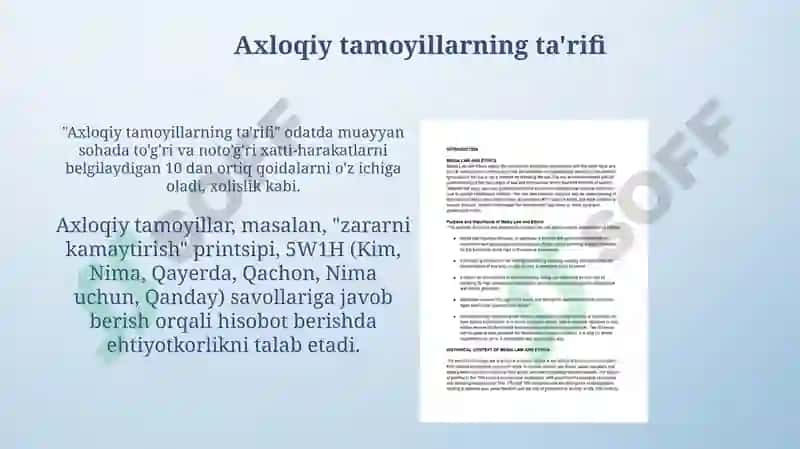 Axloqiy tamoyillarning ta'rifi 3