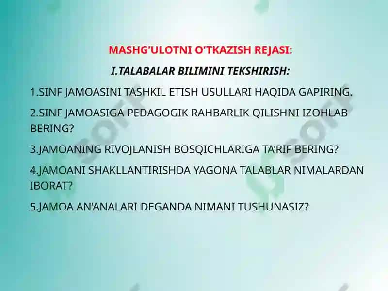 O’quvchilar jamoasi bilan ishlash 3