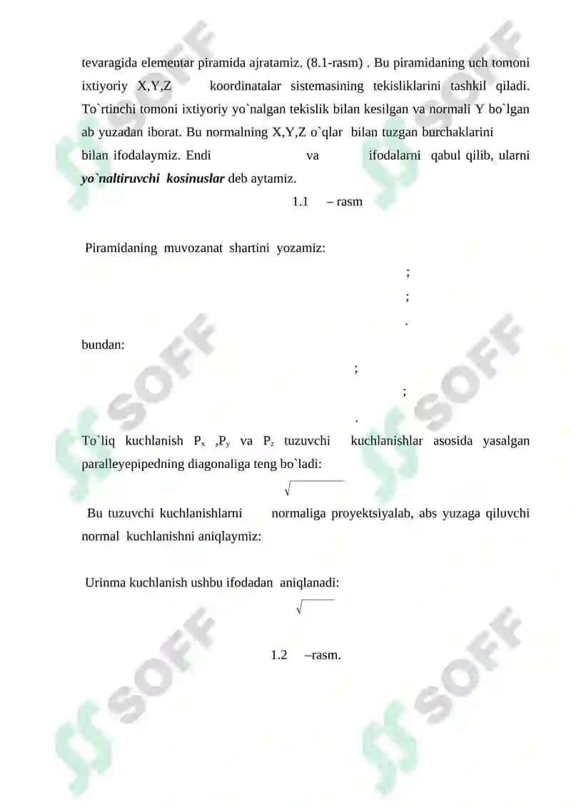 Tekis va hajmiy kuchlanishlar va ularda guk qonuni 3