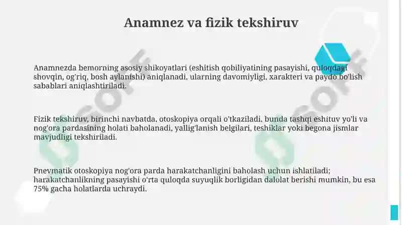 Quloq kasaliklarida diagnostik usullar 3