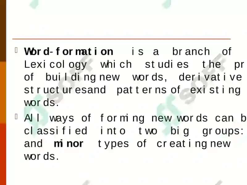 THE WORD-FORMING SYSTEM OF ENGLISH 3