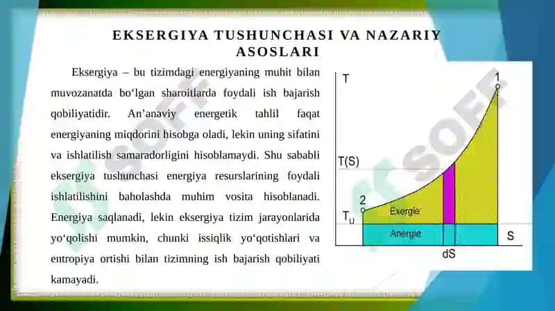 Eksergiya hisobi uslubi 3