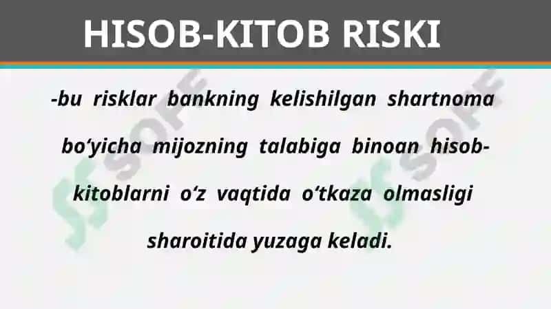 Banklarning aktiv operatsiyalari bo'yicha risklar 3
