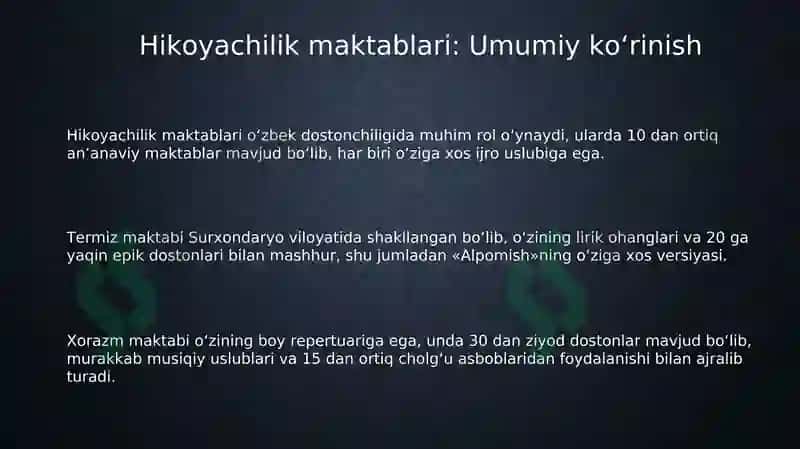 Hikoyachilik maktablari 3