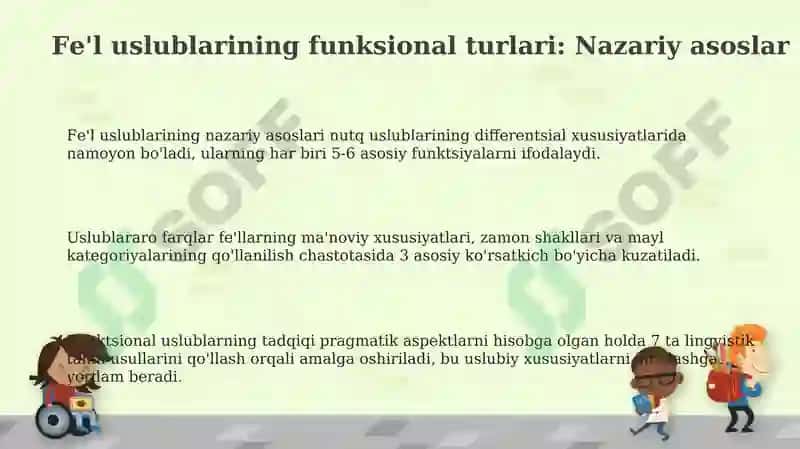 Fe'lning vazifaviy shakllari uslubiyati 3