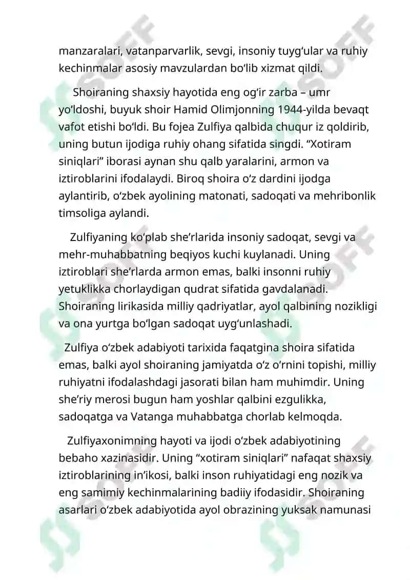 Zulfiyakhonimning Xotiram Siniqlar 3