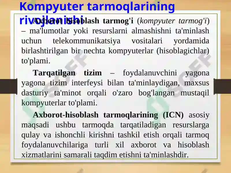 Kompyuter tarmoqlarining rivojlanishi 3