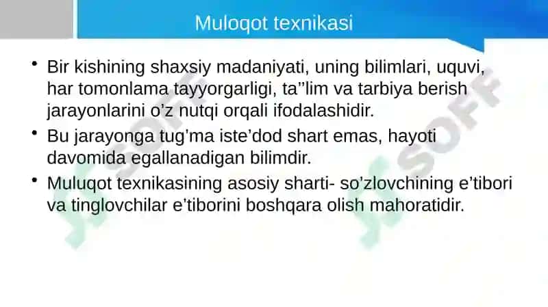 Kasbiy muloqot jarayoni 3