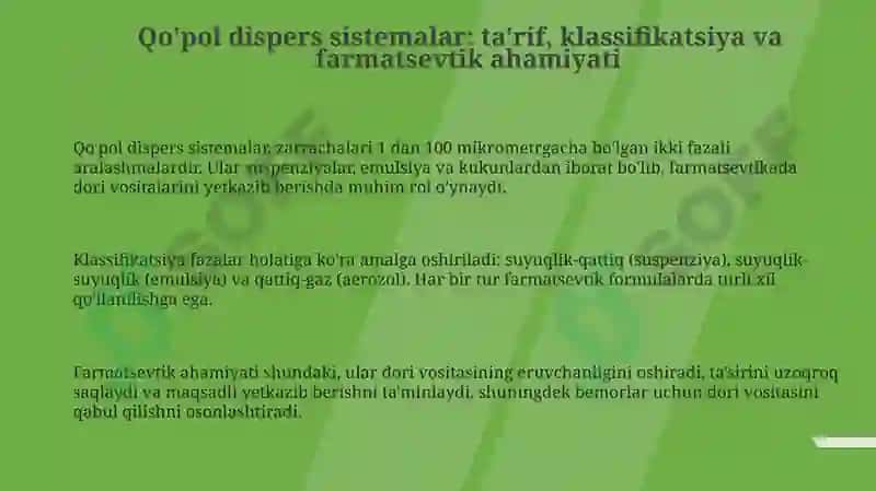 Qo'pol dispers sistemalar 3
