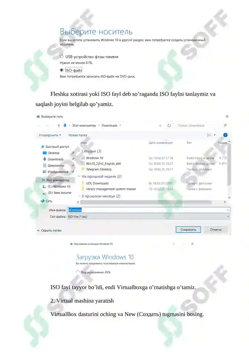 Virtual mashinaga Windows operatsion sistemasini o’rnatish 3
