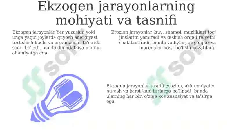 Ekzogen jarayonlar haqida umumiy tushuncha 3