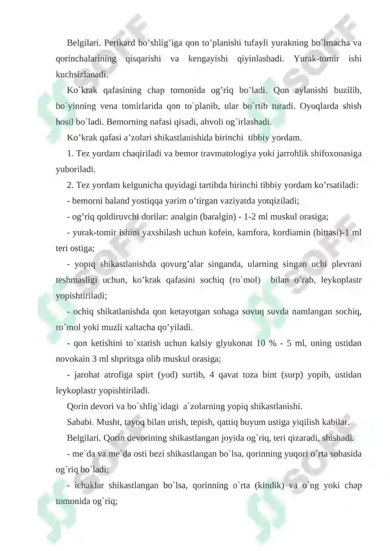 Ko’krak qafasi A’zolari trvmasi 3