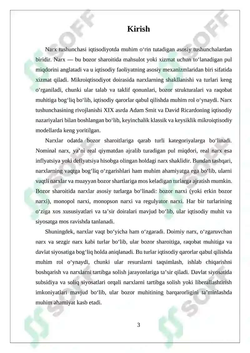 Narx tushunchasi va ularning turlari 3